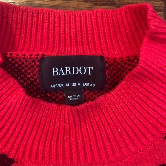 Bardot Red Zebra Knit in Red Zebra - Picture 3 of 7